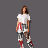 Game Day Red and Black Bow Women’s Silky Pajama Pants