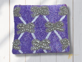 Purple Beaded Coin Purse with Bows