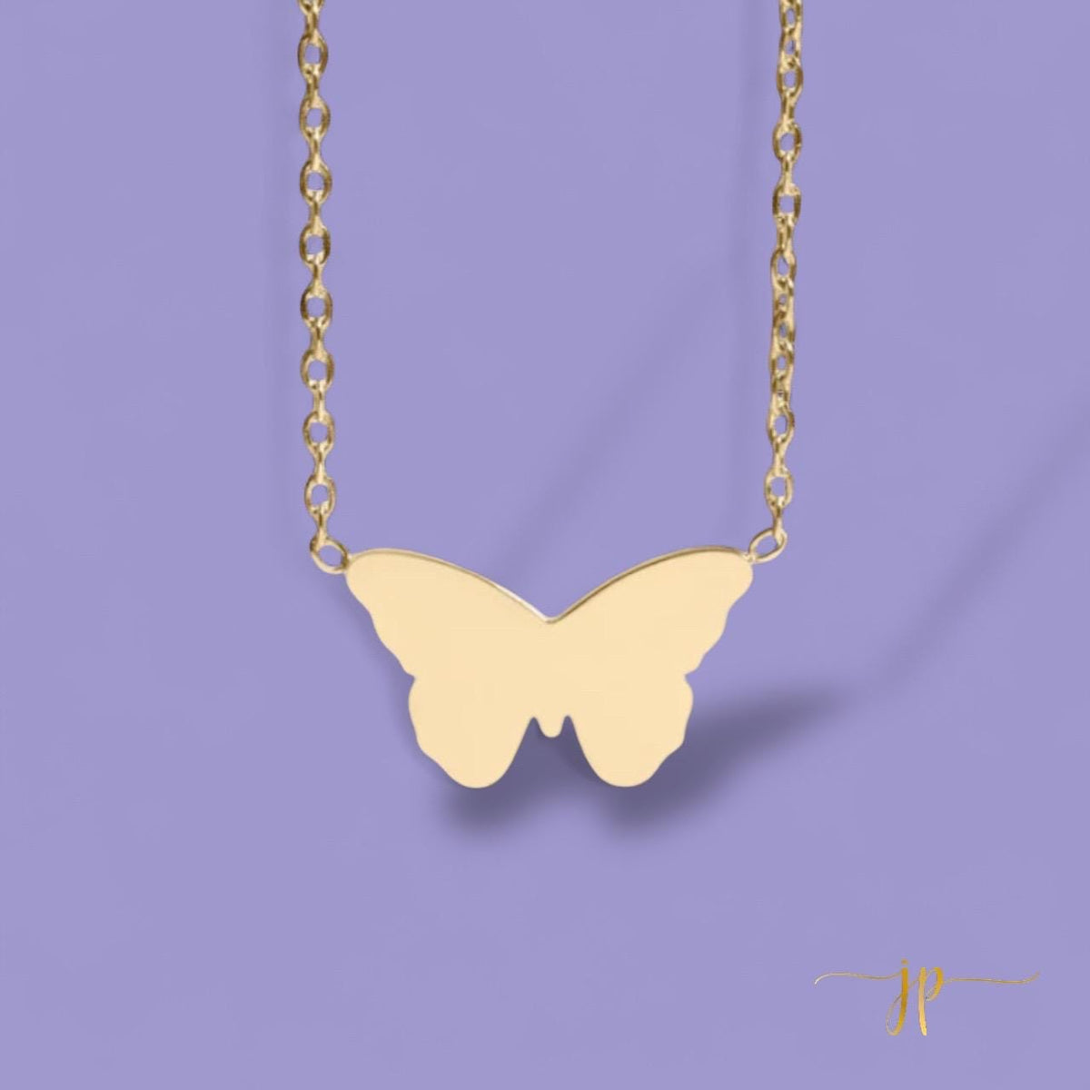 Dainty Gold Butterfly Gold Pendant Chain Necklace
