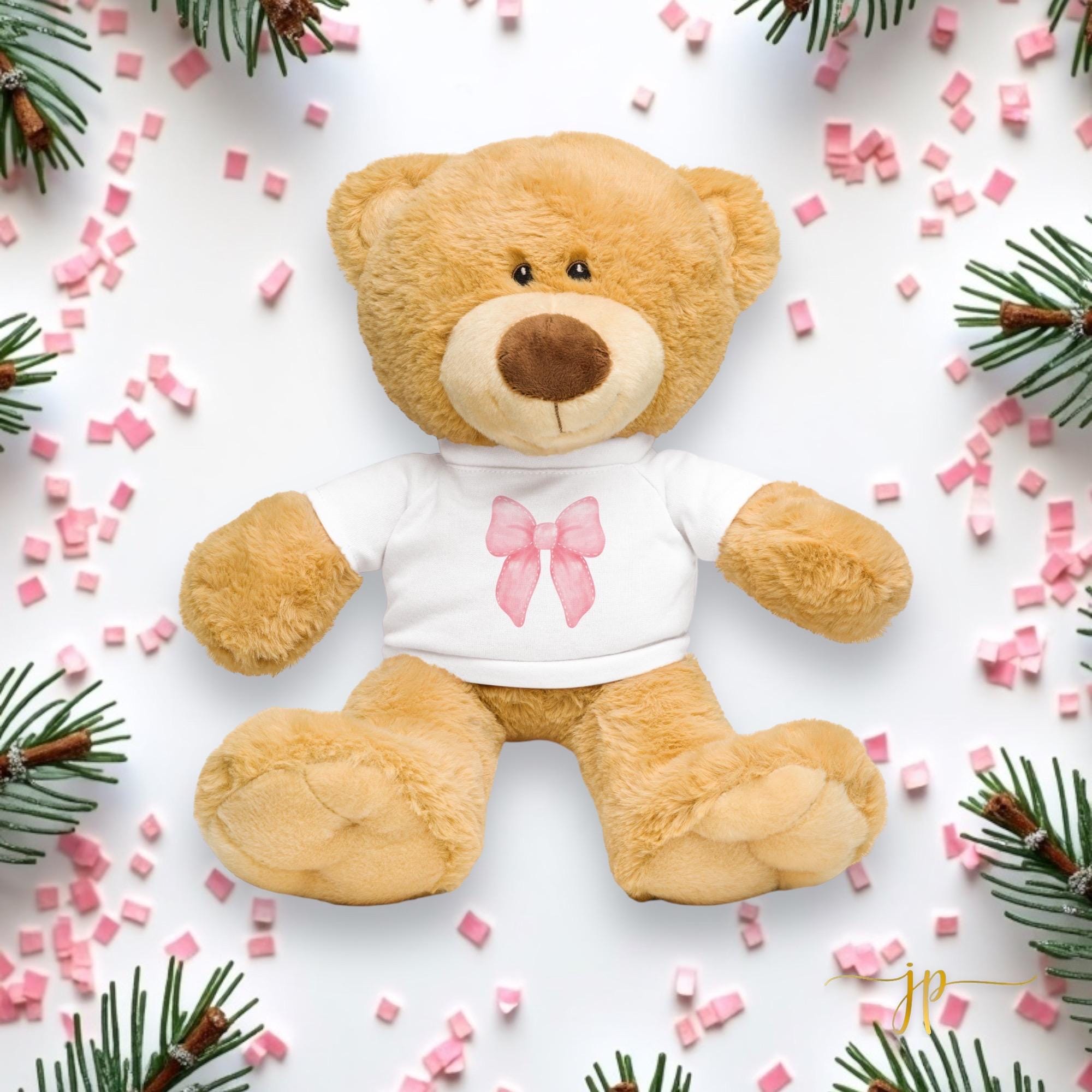 Pink Coquette Stuffed Teddy Bear with a Bow