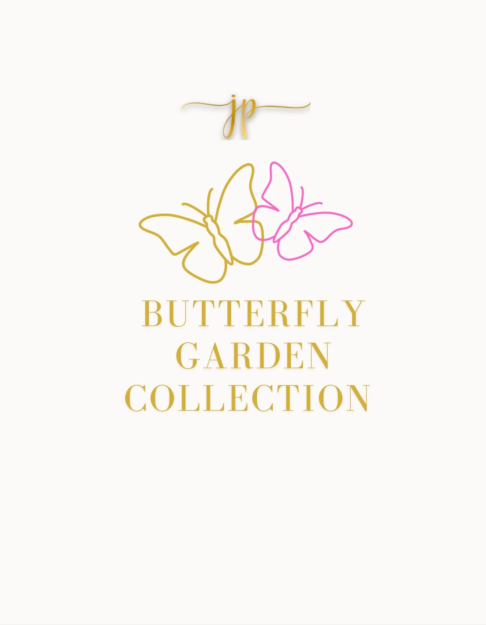 Beaded Butterfly Earrings with Pearl Toppers