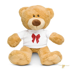 Red Coquette Stuffed Teddy Bear with a Bow