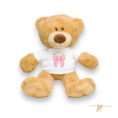 Pink Coquette Stuffed Teddy Bear with a Bow