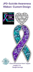 SUICIDE PREVENTION & AWARENESS RIBBON EARRINGS — PREORDER