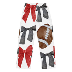 Game Day Red and Black Bow Women’s Silky Pajama Pants