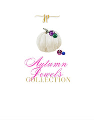 Burnt Orange Jewel Pumpkin Stud Earrings